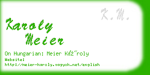karoly meier business card